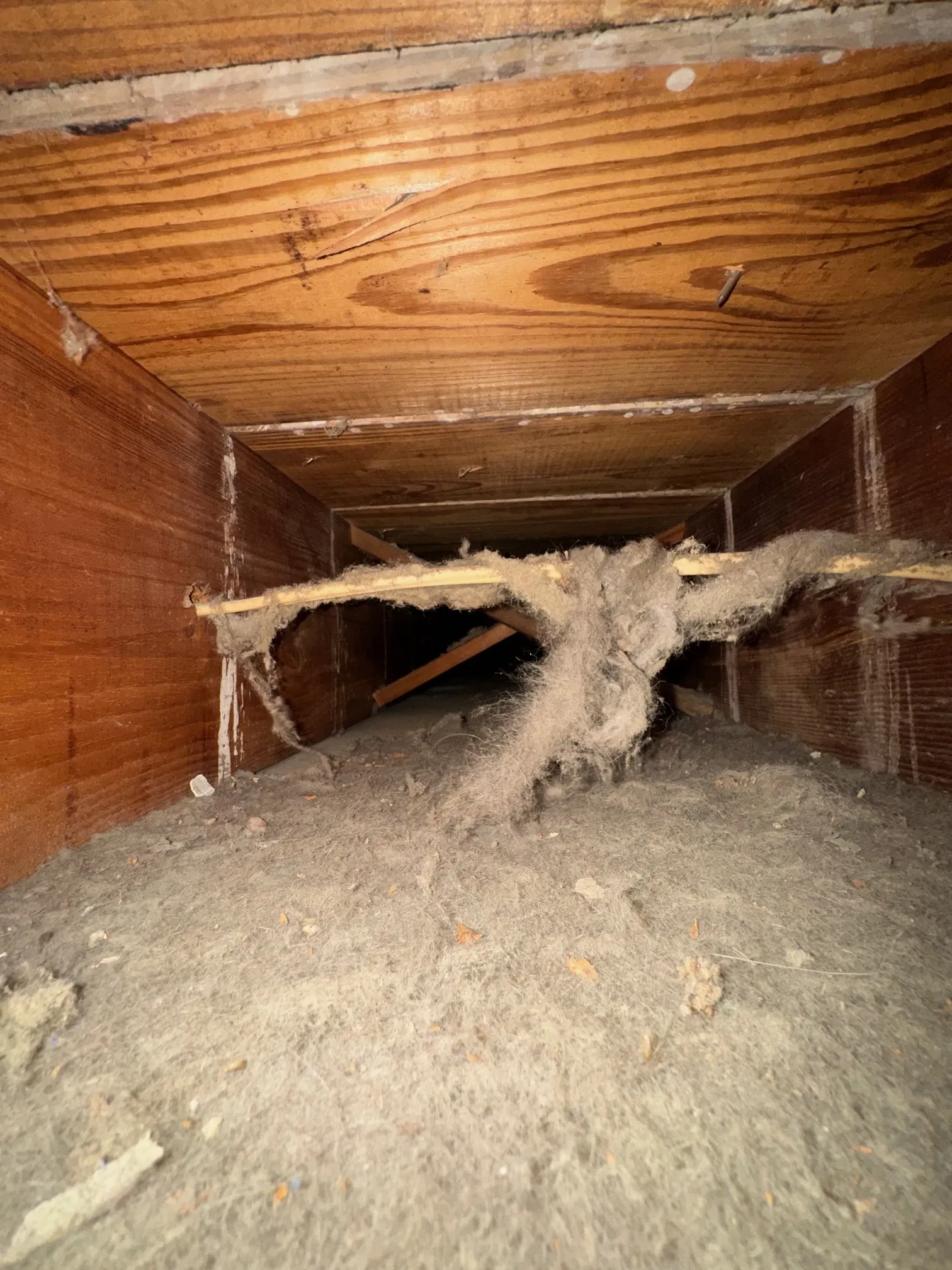Before cleaning - dirty air ducts
